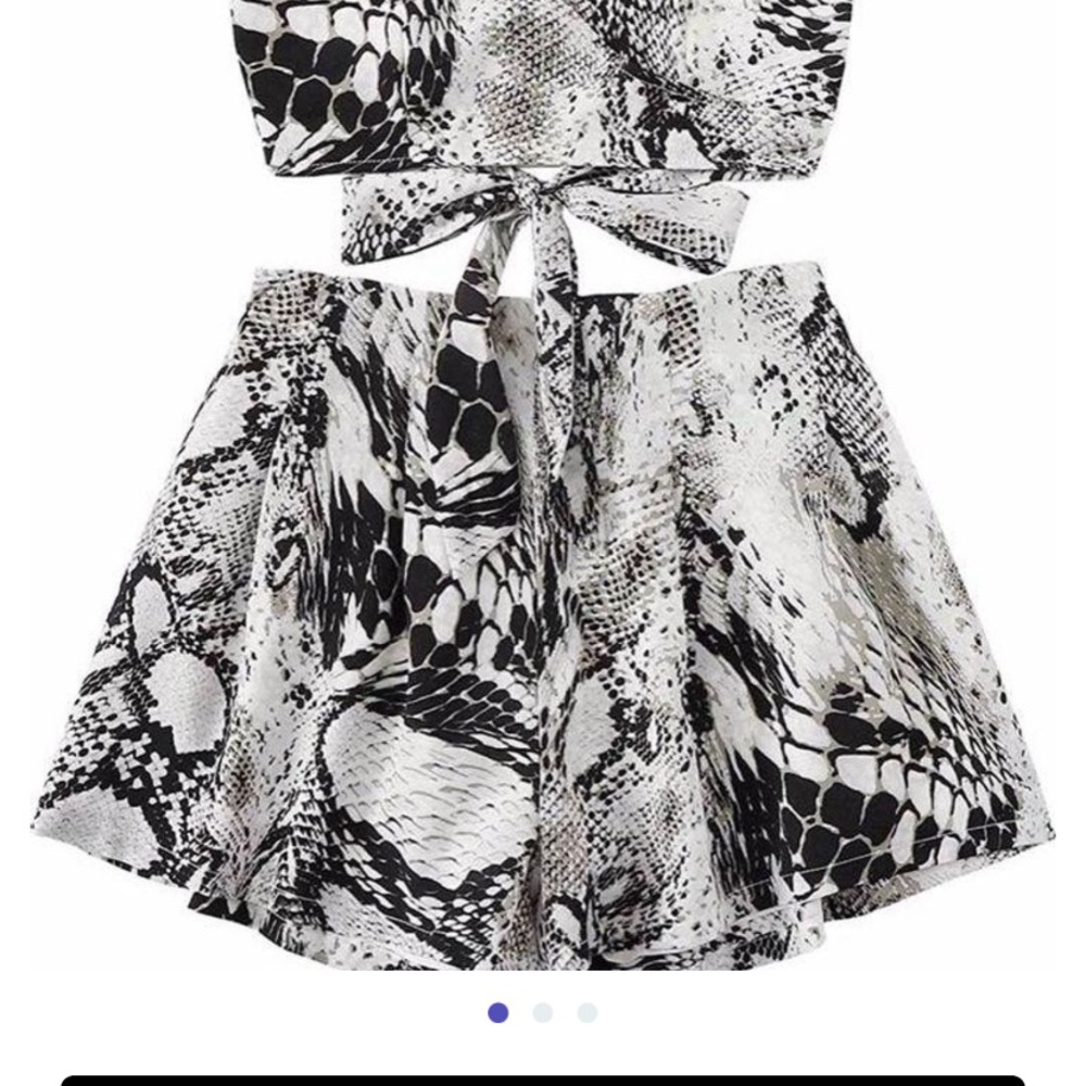 Two snake print outfit